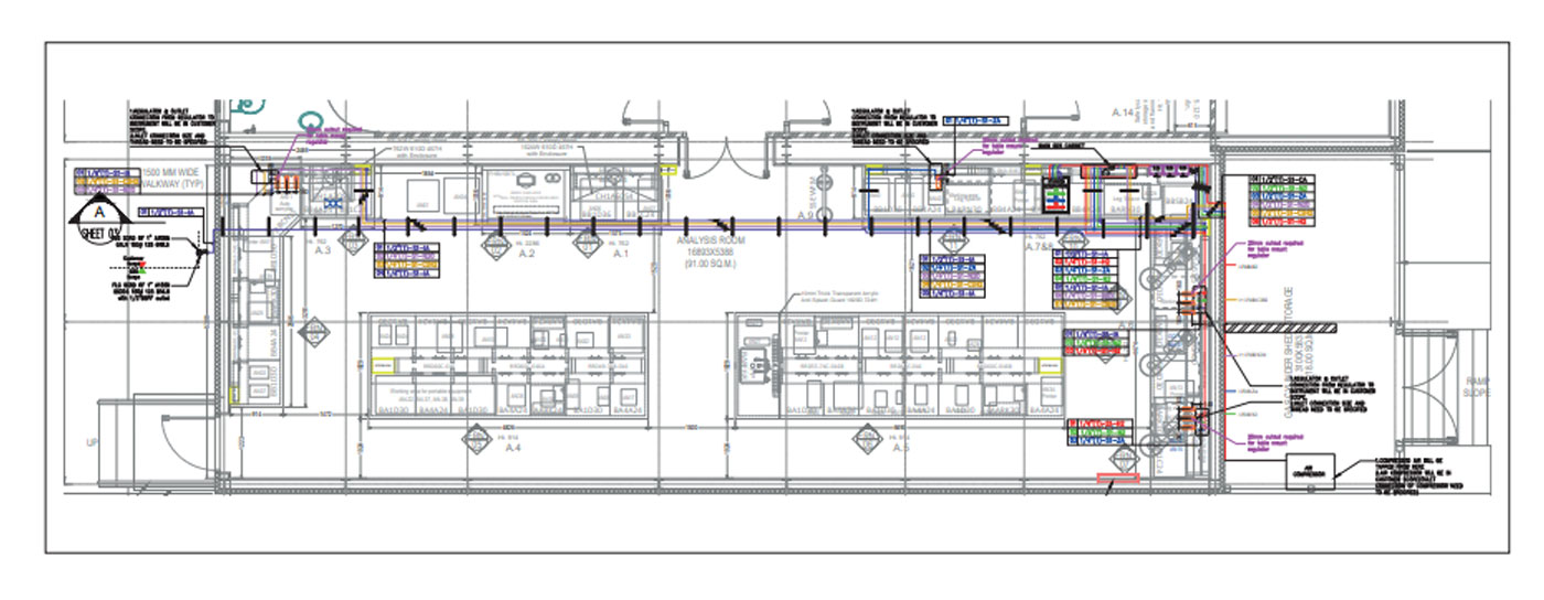 AutoCAD Drawing of Gas Utility Projects